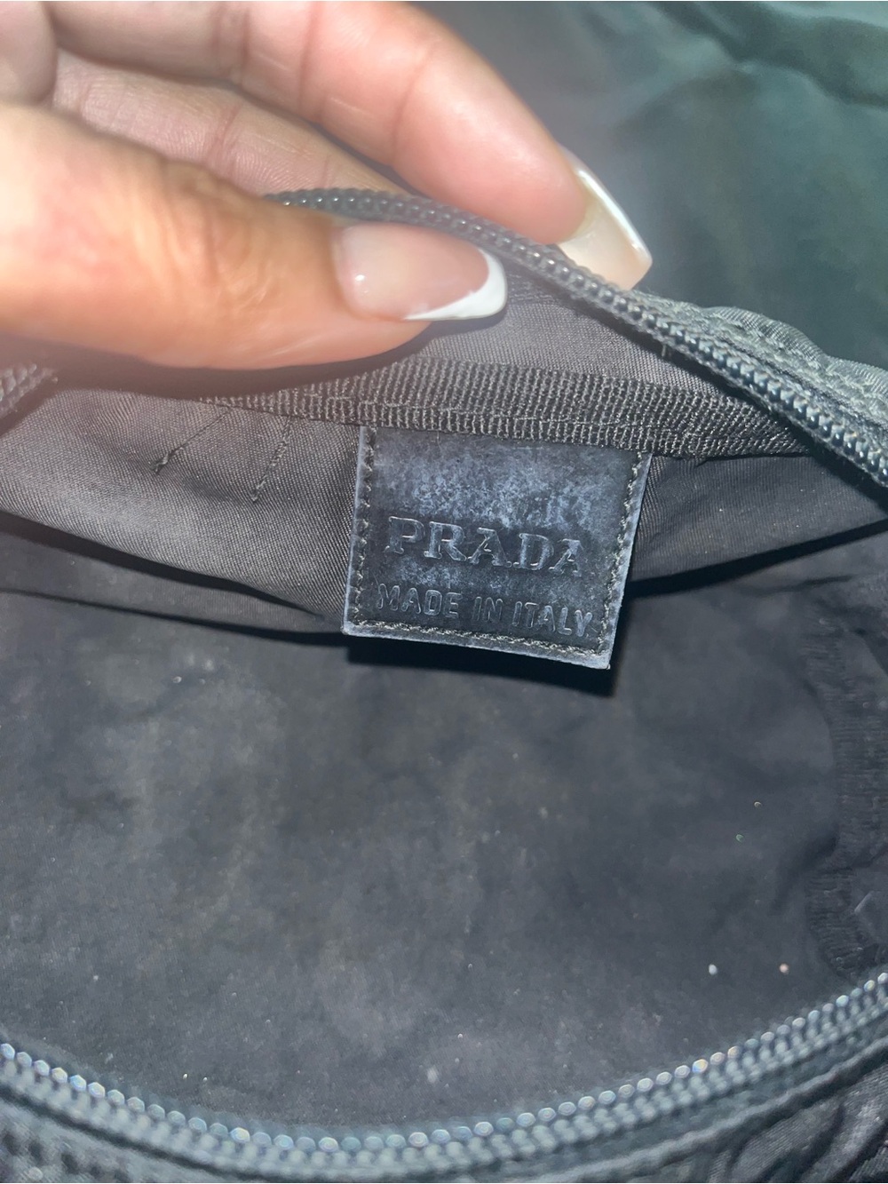 Prada Black Nylon Chain Strap Shoulder Pouch. - Picture 10 of 13